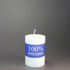 10cm x 7cm White Stearin Pillar Candles